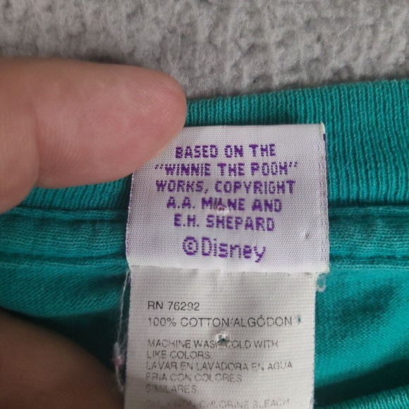 Winnie The Pooh T-Shirt Blue One‎ Size Oversized Sharing Laughs Short Sleeve - Picture 7 of 16